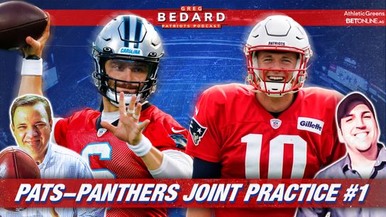 .@athleticgreens Podcast: Bedard Patriots Pod - Panthers practice #1, Giants game review 08.16.22 taken at Gillette Stadium (Patriots)